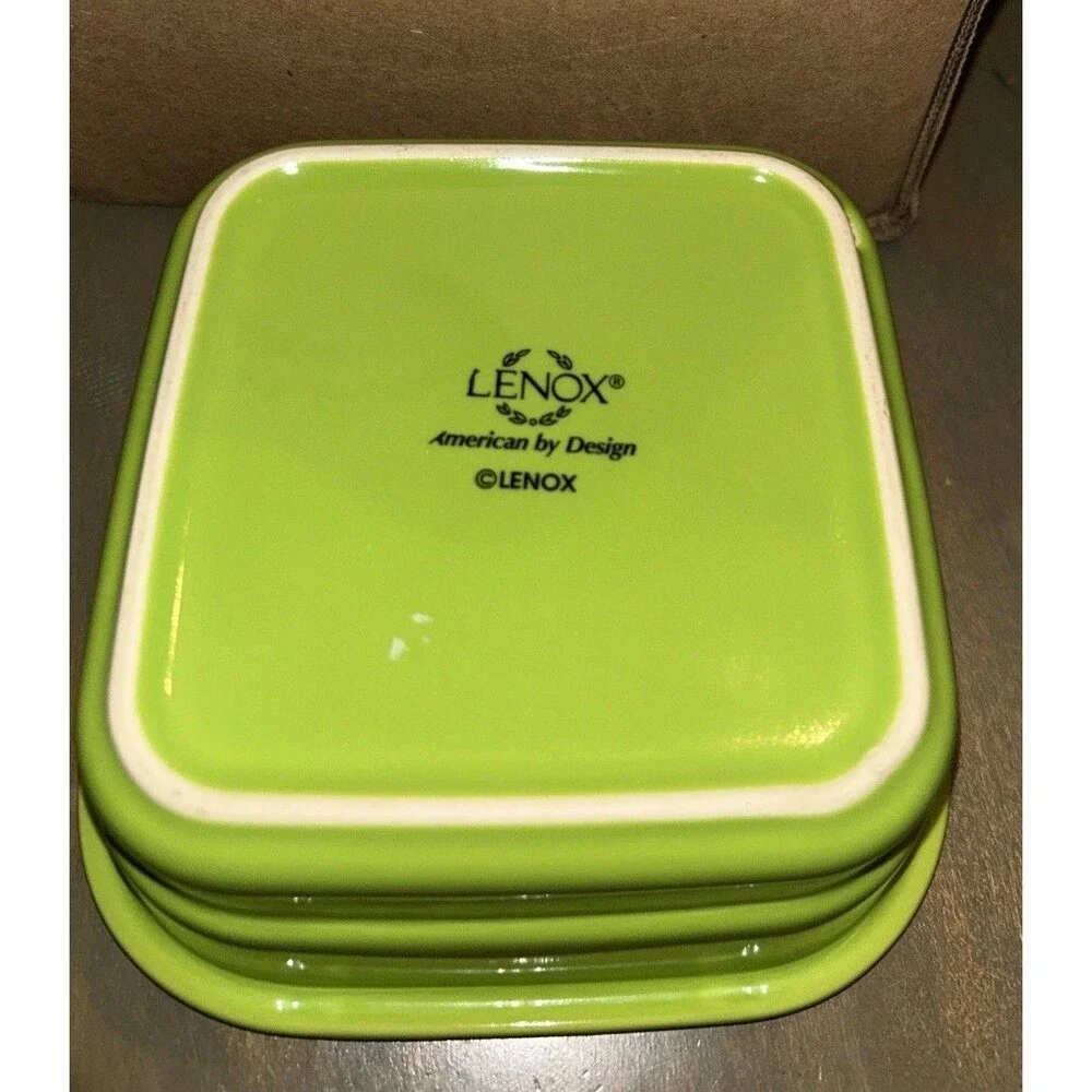 Lenox American by Design Square Baking Dish Lime Green Serving Dish Oven Safe